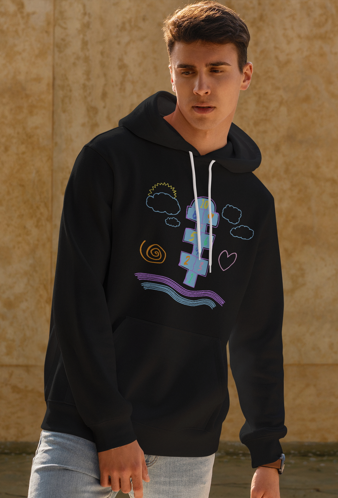 Hopscotch Hoodie Black